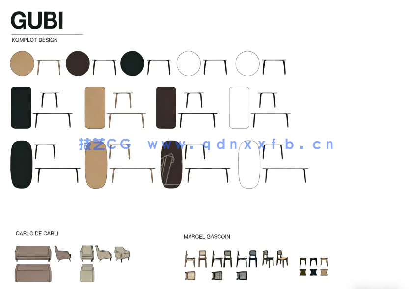 GUBI 进口家具模块合集丨CAD图集(图1) GUBI 进口家具模块合集丨CAD图集(图1)