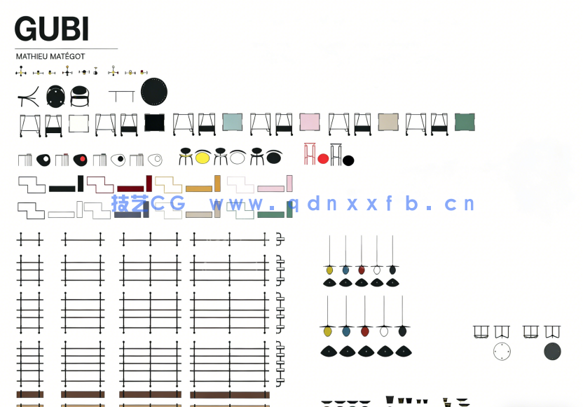 GUBI 进口家具模块合集丨CAD图集(图6) GUBI 进口家具模块合集丨CAD图集(图6)