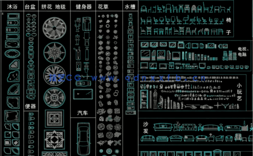 软装陈设CAD图库综合图库免费下载(图4)