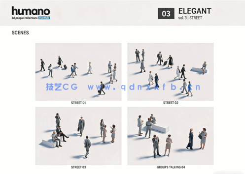 20个三维人物3D模型 Humano 3D people Vol.03 Casual(图6) 20个三维人物3D模型 Humano 3D people Vol.03 Casual(图6)