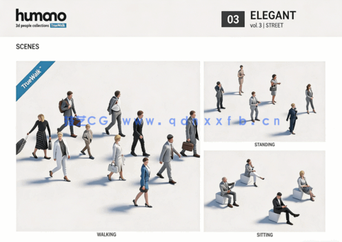 20个三维人物3D模型 Humano 3D people Vol.03 Casual(图5) 20个三维人物3D模型 Humano 3D people Vol.03 Casual(图5)