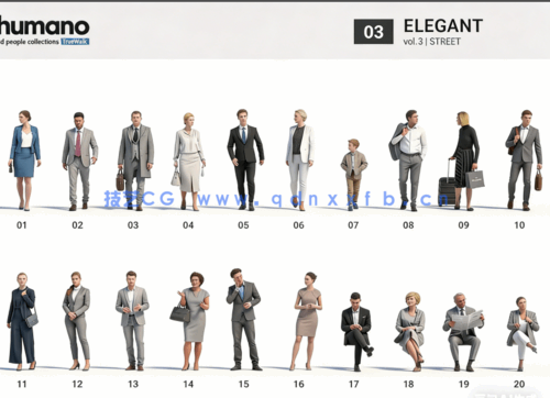 20个三维人物3D模型 Humano 3D people Vol.03 Casual(图2) 20个三维人物3D模型 Humano 3D people Vol.03 Casual(图2)