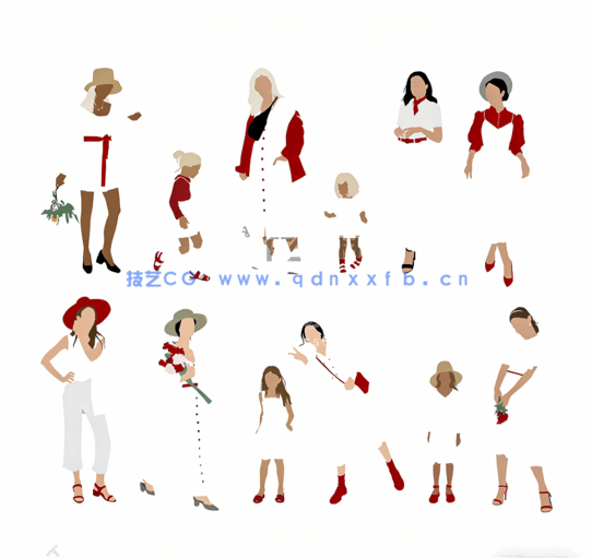 多样化拼贴人物(图1) 多样化拼贴人物(图1)