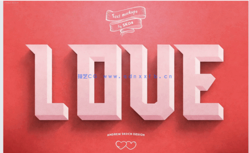 浪漫情人节爱心创意文字艺术特效PSD模版(图2) 浪漫情人节爱心创意文字艺术特效PSD模版(图2)