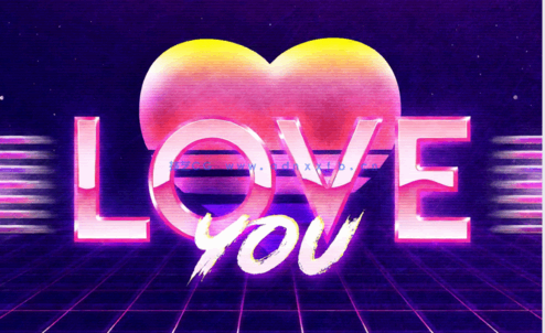 浪漫情人节爱心创意文字艺术特效PSD模版(图4) 浪漫情人节爱心创意文字艺术特效PSD模版(图4)