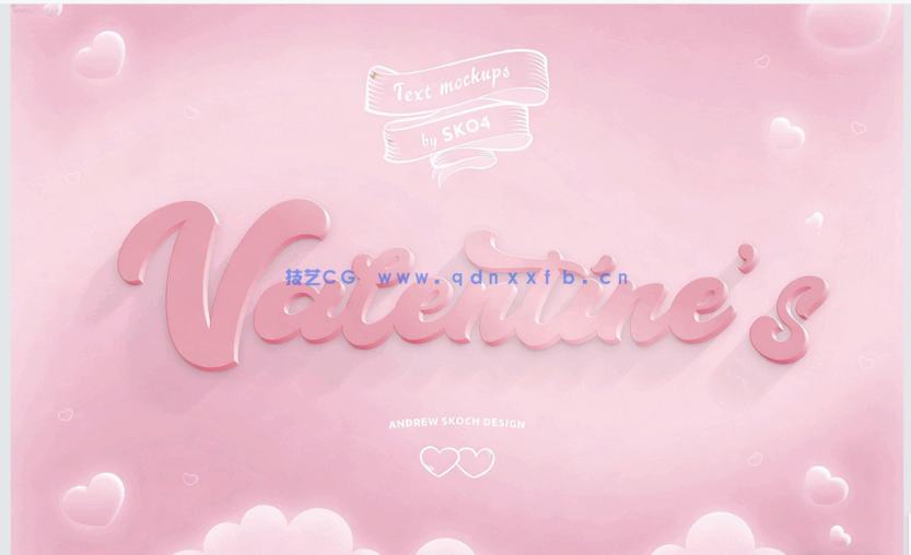 浪漫情人节爱心创意文字艺术特效PSD模版(图5) 浪漫情人节爱心创意文字艺术特效PSD模版(图5)