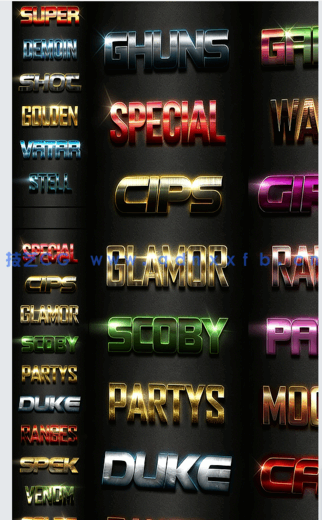 多组样式现代金属质感艺术特效PSD字模合集1-5(图2) 多组样式现代金属质感艺术特效PSD字模合集1-5(图2)