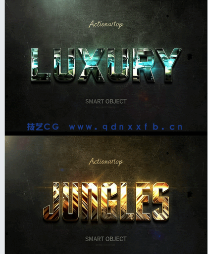 3D立体彩色金属质感艺术特效PSD字模第八季(图2)