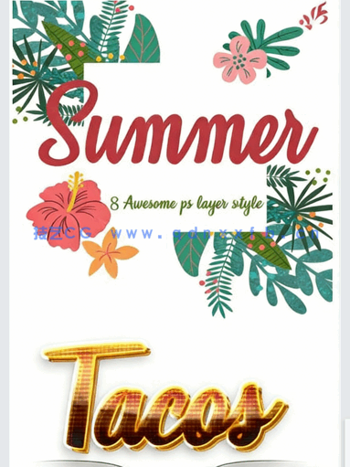 清爽夏季绚丽色彩光泽质感PSD字模(图1) 清爽夏季绚丽色彩光泽质感PSD字模(图1)