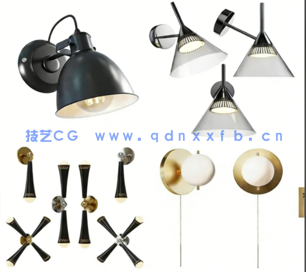 3DSKY壁灯台灯装饰灯模型(图3) 140个3DSKY壁灯台灯装饰灯模型(图4)