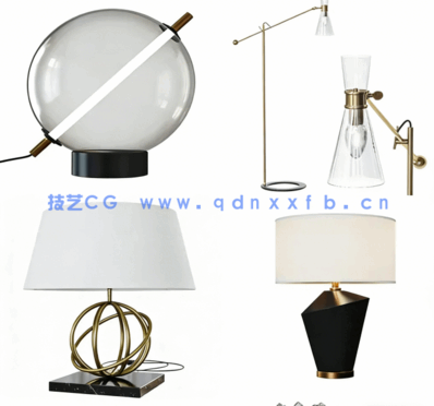 3DSKY壁灯台灯装饰灯模型(图2) 140个3DSKY壁灯台灯装饰灯模型(图3)