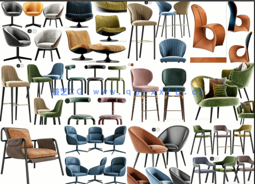 3DSKY椅子3Dmax模型(图2) 500套3DSKY椅子3Dmax模型(图1)