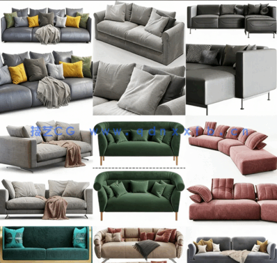 3dsky精品沙发3Dmax模型(图4) 150个3dsky精品沙发3Dmax模型(图4)