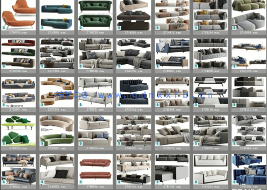 3dsky精品沙发3Dmax模型(图3) 150个3dsky精品沙发3Dmax模型(图3)