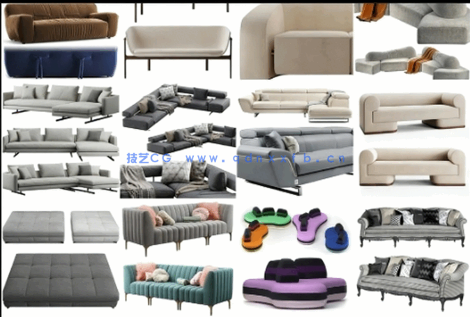 3DSKY高精3DMAX模型--沙发+单椅(图2)