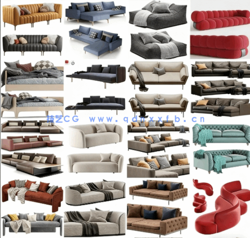 3DSKY高精3DMAX模型--沙发+单椅(图3)