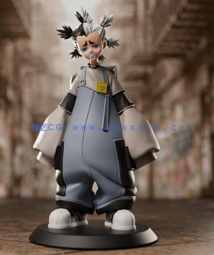 [3D打印人物] Dear Santa《废渊战鬼》动漫角色雕刻手办3D打印模型(图2)