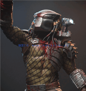 [3D打印人物] 铁血战士Predator影视角色雕刻手办3D打印模型(图2)