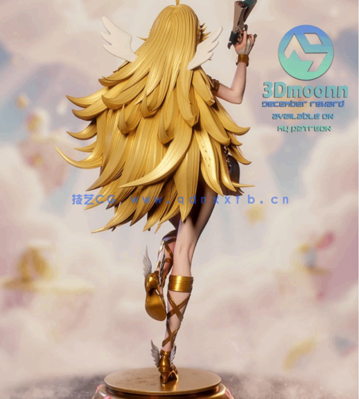 [3D打印人物] 潘迪Anarchy Panty站姿《吊带袜天使》动漫角色雕刻手办3D打印模型(图4)