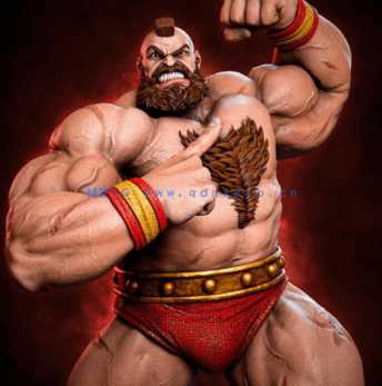 [3D打印人物] 桑吉尔夫Zangief《街头霸王》游戏角色雕刻手办3D打印模型(图1)