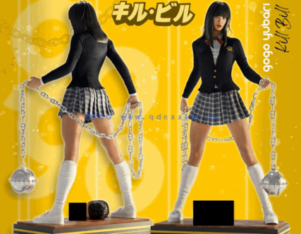 [3D打印人物] Gogo Yubari《杀死比尔》影视角色雕刻手办3D打印模型(图4)