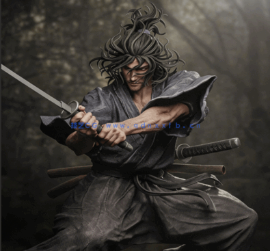 宫本武藏Musashi Miyamoto人物角色雕刻手办3D打印模型