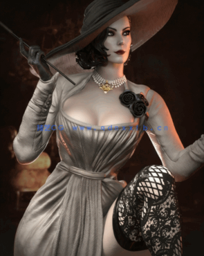 [3D打印人物] 阿契娜·蒂米特雷斯库Alcina Dimitrescu《生化危机》游戏角色(图2)