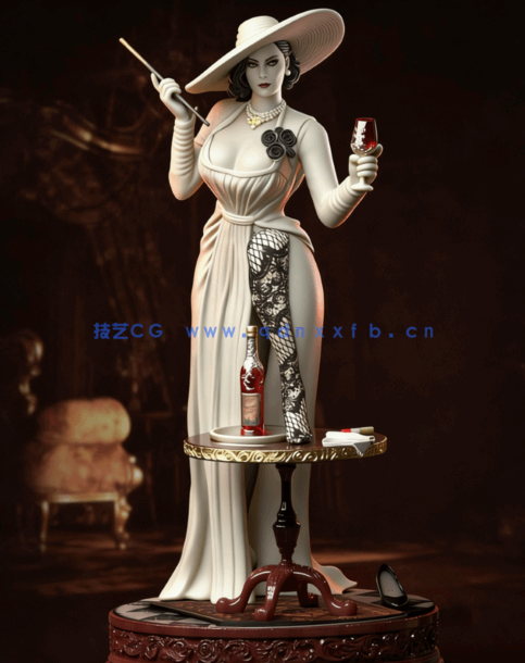 [3D打印人物] 阿契娜·蒂米特雷斯库Alcina Dimitrescu《生化危机》游戏角色(图3)