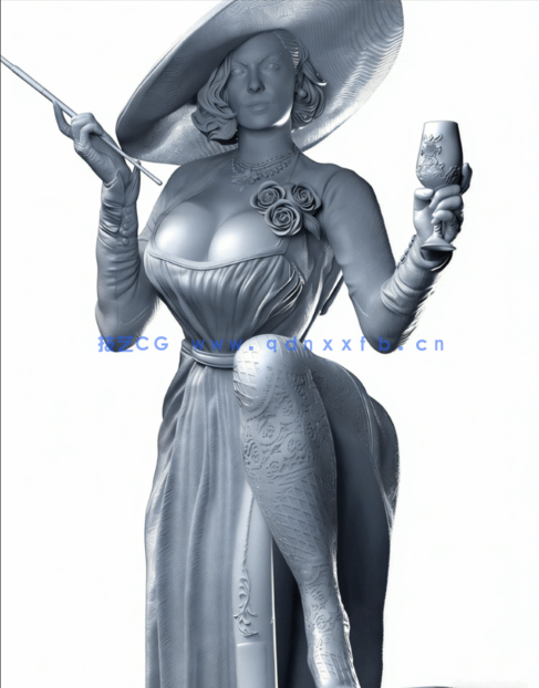 [3D打印人物] 阿契娜·蒂米特雷斯库Alcina Dimitrescu《生化危机》游戏角色(图4)