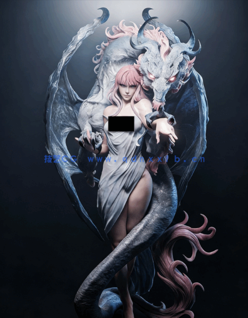 [3D打印人物] 丹妮莉丝·坦格利安龙女《冰与火之歌》影视角色雕刻手办3D打印(图2)