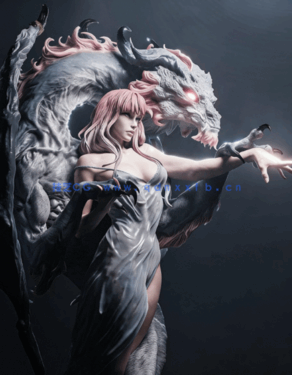 [3D打印人物] 丹妮莉丝·坦格利安龙女《冰与火之歌》影视角色雕刻手办3D打印(图3)