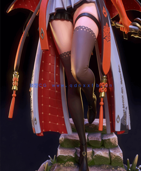 [3D打印人物] 长离Changli《鸣潮》游戏角色雕刻手办3D打印模型(图3)