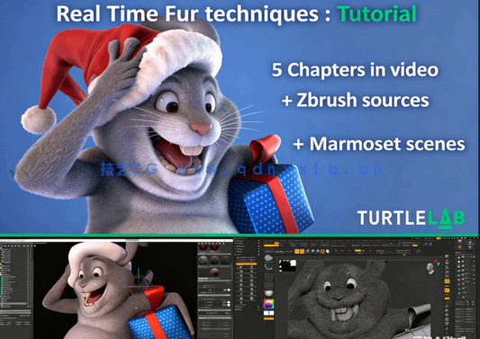 ZBrush与Maya Substance逼真角色毛皮制作视频教程(图1) ZBrush与Maya Substance逼真角色毛皮制作视频教程(图1)
