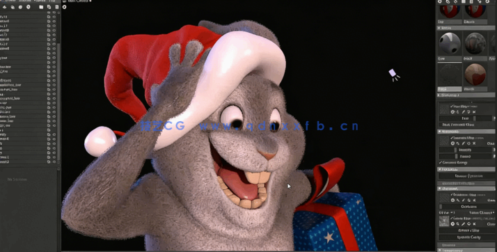 ZBrush与Maya Substance逼真角色毛皮制作视频教程(图2) ZBrush与Maya Substance逼真角色毛皮制作视频教程(图2)