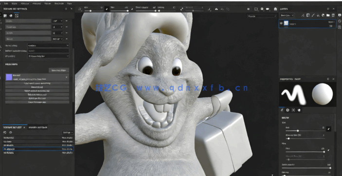 ZBrush与Maya Substance逼真角色毛皮制作视频教程(图4) ZBrush与Maya Substance逼真角色毛皮制作视频教程(图4)