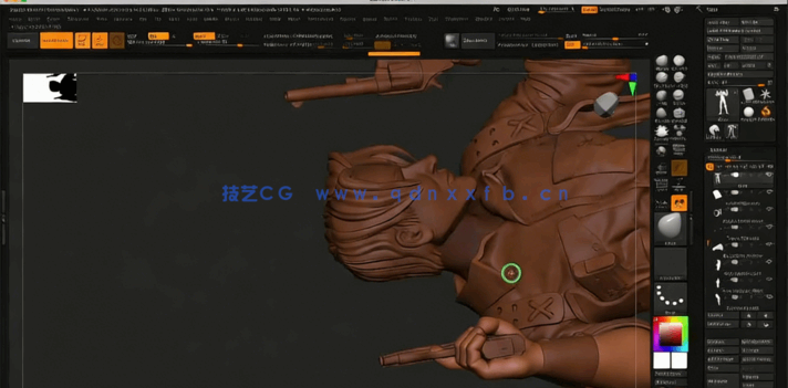Zbrush人物角色雕刻手办3D打印技术训练视频教程(图4) Zbrush人物角色雕刻手办3D打印技术训练视频教程(图4)