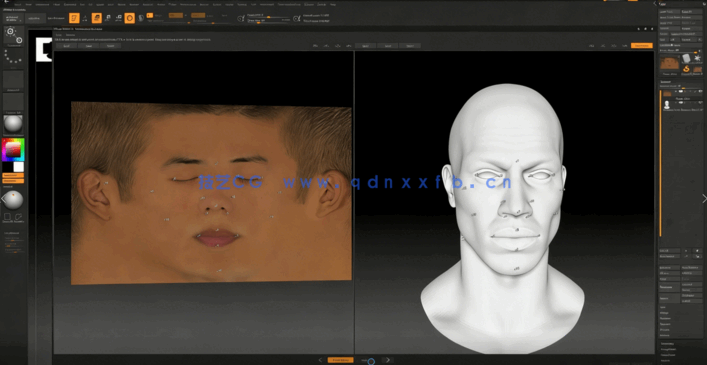 Zbrush与Mari逼真人物面部脸部角色模型核心技术视频教程(图2) Zbrush与Mari逼真人物面部脸部角色模型核心技术视频教程(图2)