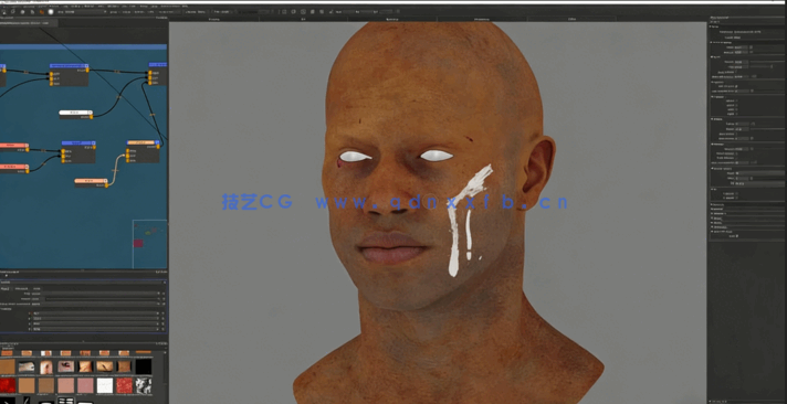 Zbrush与Mari逼真人物面部脸部角色模型核心技术视频教程(图3) Zbrush与Mari逼真人物面部脸部角色模型核心技术视频教程(图3)