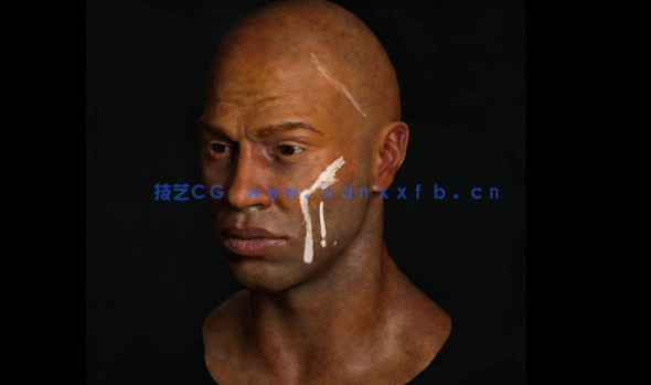 Zbrush与Mari逼真人物面部脸部角色模型核心技术视频教程(图4) Zbrush与Mari逼真人物面部脸部角色模型核心技术视频教程(图4)