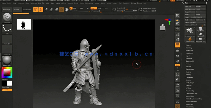 Zbrush模块化雕刻角色3D打印模型视频教程(图3) Zbrush模块化雕刻角色3D打印模型视频教程(图3)