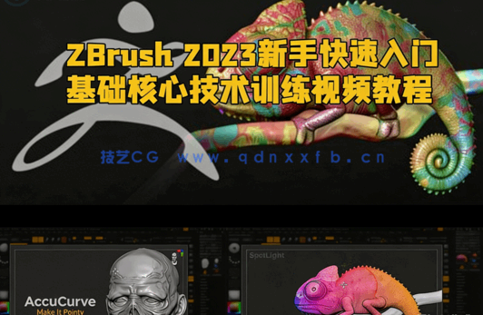 ZBrush 2023新手快速入门基础核心技术训练视频教程 (图1) ZBrush 2023新手快速入门基础核心技术训练视频教程 (图1)