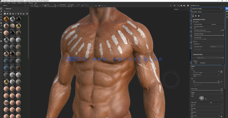 Zbrush逼真3D角色人体骨架肌肉解剖制作视频教程(图5) Zbrush逼真3D角色人体骨架肌肉解剖制作视频教程(图5)