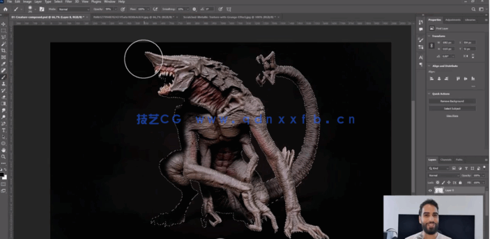 ZBrush逼真生物雕刻全面核心技术训练视频教程 (图5) ZBrush逼真生物雕刻全面核心技术训练视频教程 (图5)