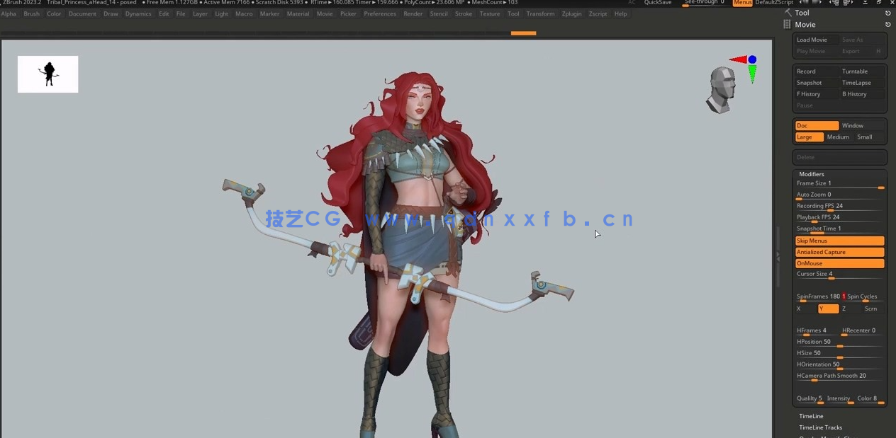 Zbrush 2023游戏角色与道具资产雕刻入门完全指南视频教程 (图5) Zbrush 2023游戏角色与道具资产雕刻入门完全指南视频教程 (图5)