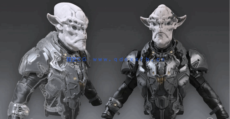 ZBrush角色硬表面雕刻建模大师级训练视频教程(图2) ZBrush角色硬表面雕刻建模大师级训练视频教程(图2)