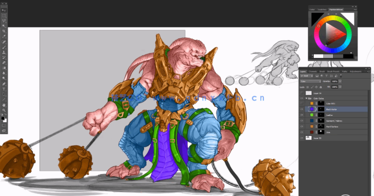ZBrush角色硬表面雕刻建模大师级训练视频教程(图4) ZBrush角色硬表面雕刻建模大师级训练视频教程(图4)
