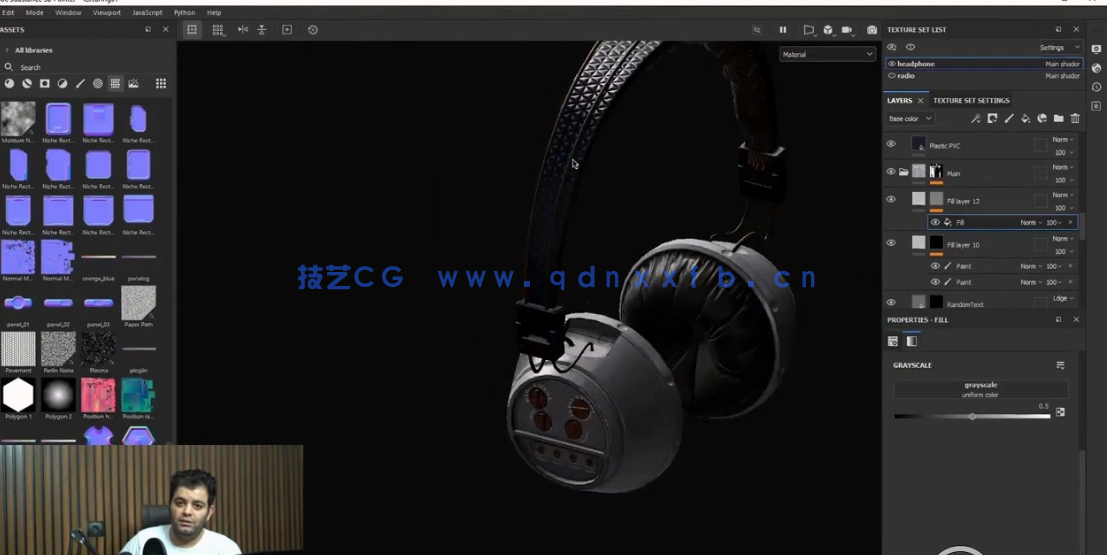 Zbrush 3A级游戏道具无线耳机完整雕刻制作视频教程(图4) Zbrush 3A级游戏道具无线耳机完整雕刻制作视频教程(图4)