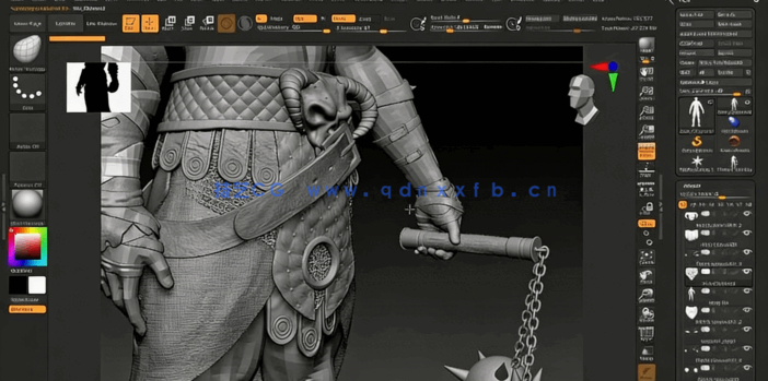 Zbrush角色解剖学雕刻建模核心技术训练视频教程(图2) Zbrush角色解剖学雕刻建模核心技术训练视频教程(图2)