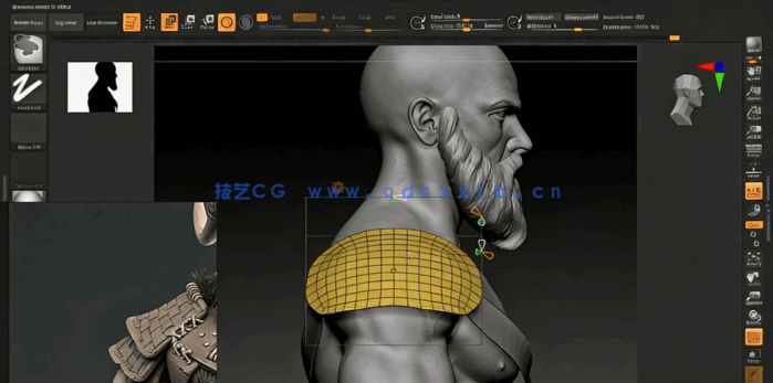 Zbrush角色解剖学雕刻建模核心技术训练视频教程(图4) Zbrush角色解剖学雕刻建模核心技术训练视频教程(图4)