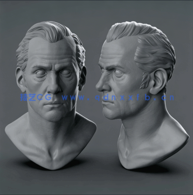 ZBrush与KeyShot逼真人物肖像制作视频教程 (图6) ZBrush与KeyShot逼真人物肖像制作视频教程 (图6)